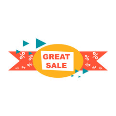 Super Sale - vector creative banner illustration. Abstract concept discount promotion layout on white background. Design elements.