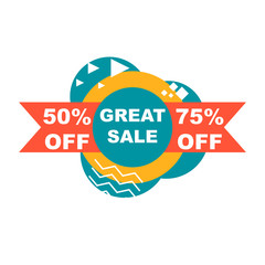 Super Sale - vector creative banner illustration. Abstract concept discount promotion layout on white background. Design elements.