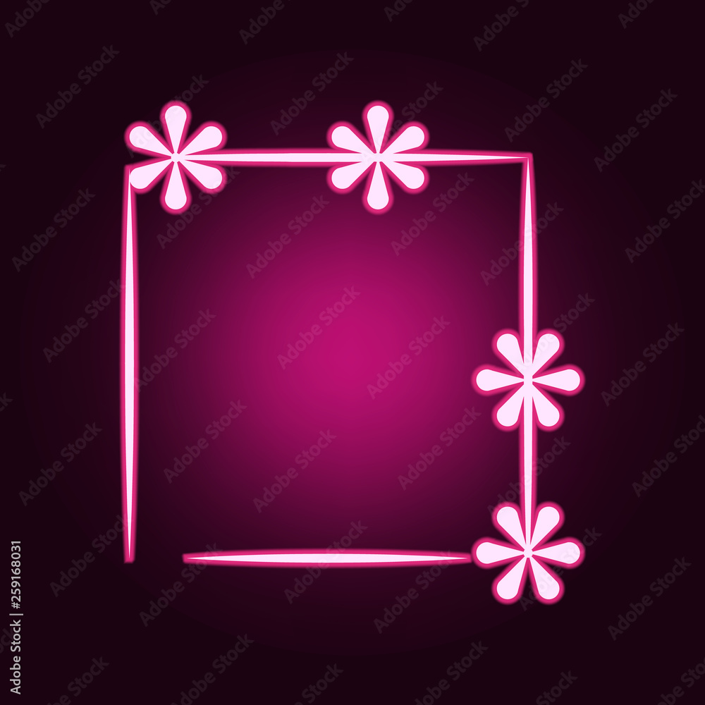 Poster decorativeframe and border neon icon. elements of frame set. simple icon for websites, web design, m