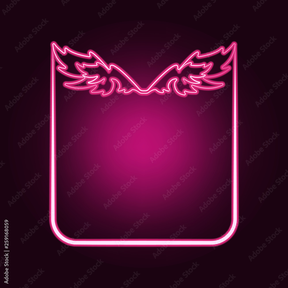 Poster decorativeframe and border neon icon. elements of frame set. simple icon for websites, web design, m