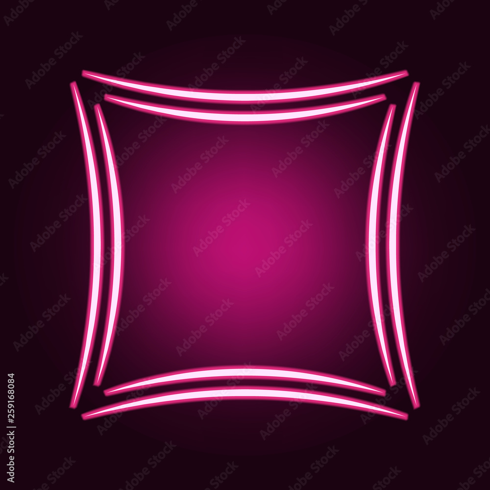 Poster decorativeframe and border neon icon. elements of frame set. simple icon for websites, web design, m