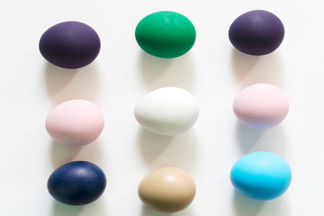 Nine Easter Eggs of Different Colors (2019) Background