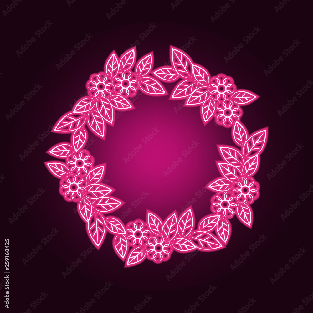 Poster decorativeframe and border neon icon. elements of frame set. simple icon for websites, web design, m