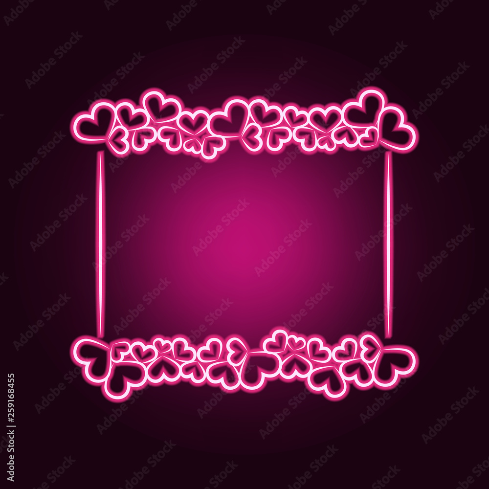Poster decorativeframe and border neon icon. elements of frame set. simple icon for websites, web design, m