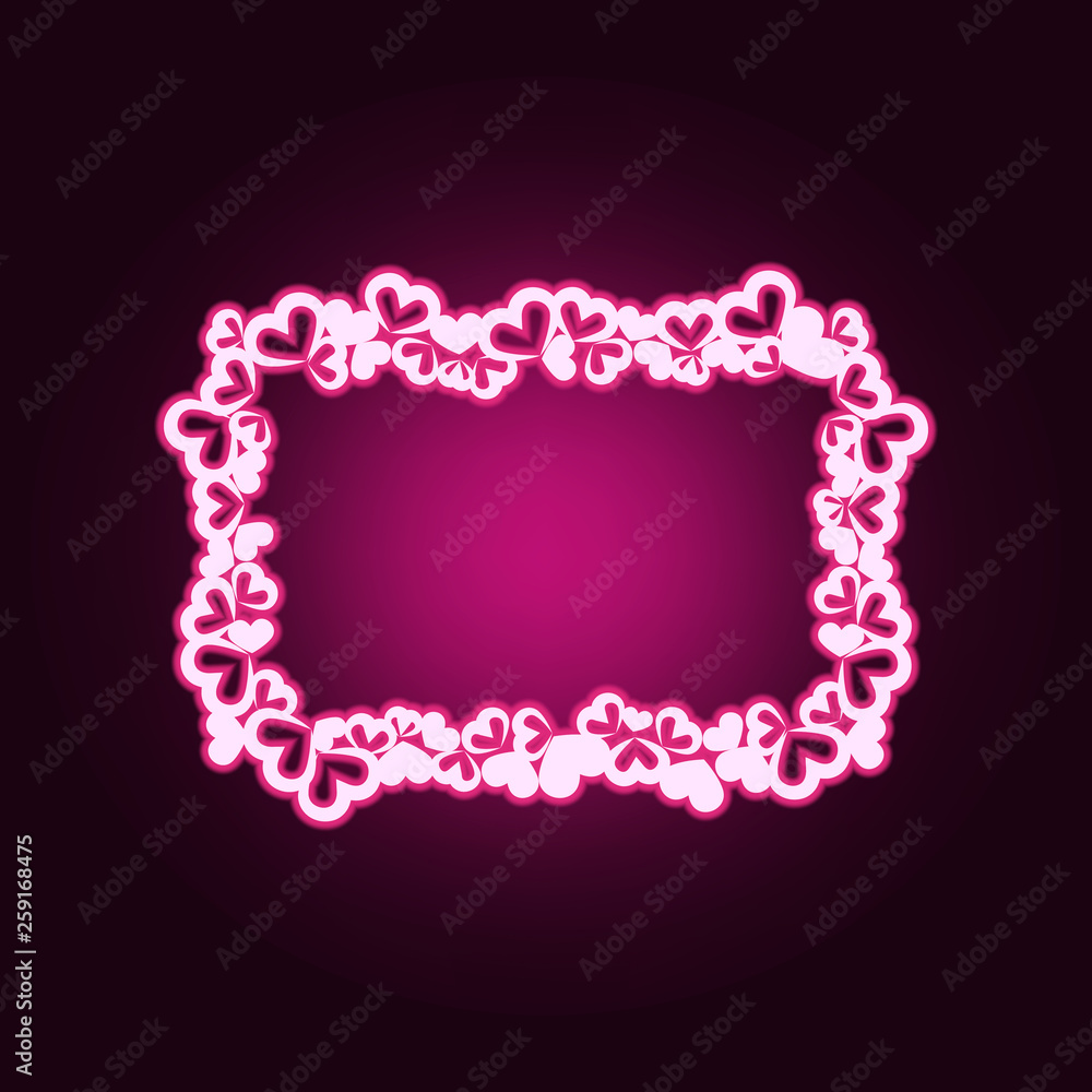 Poster decorativeframe and border neon icon. elements of frame set. simple icon for websites, web design, m