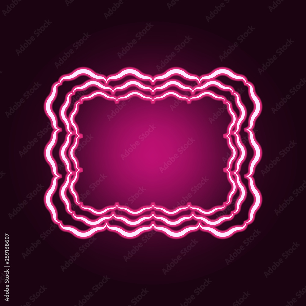 Poster decorativeframe and border neon icon. elements of frame set. simple icon for websites, web design, m