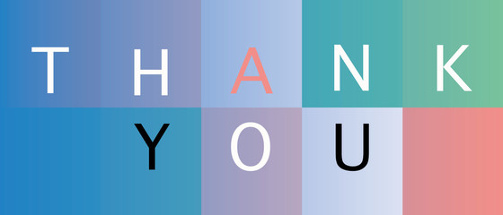 Modern thank you banner card