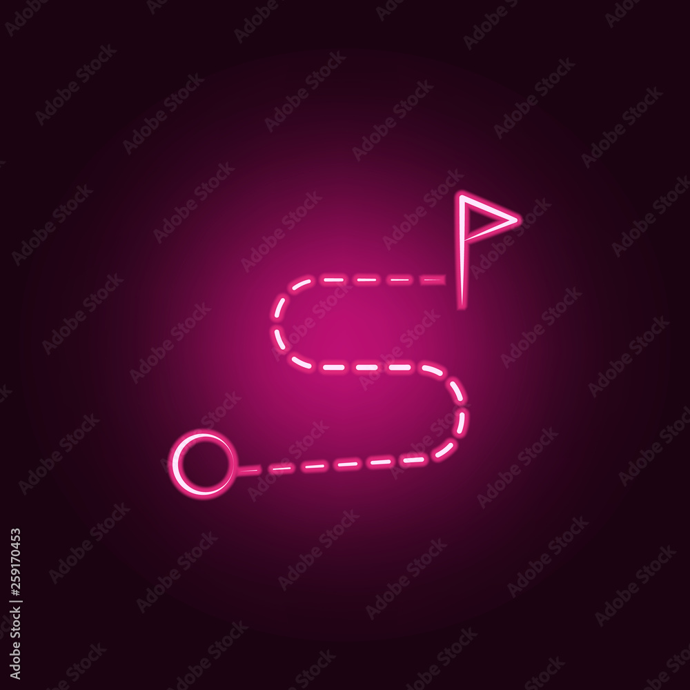 Poster map neon icon. elements of travel set. simple icon for websites, web design, mobile app, info graphi
