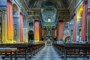 Fototapeta na wymiar Duomo in La Spezia in Liguria Italy