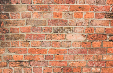 old red brick wall texture background