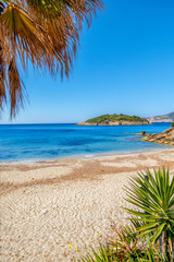 Südsee-Feeling in Europa, Strand auf Mallorca in Sant Elmo