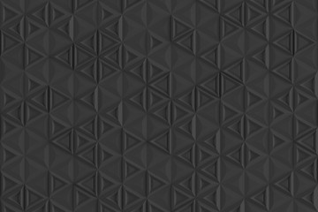 Fototapeta premium Parametric digital texture of triangles with different volume and internal pattern 3D illustration