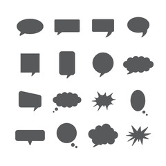 bubble speech icon set