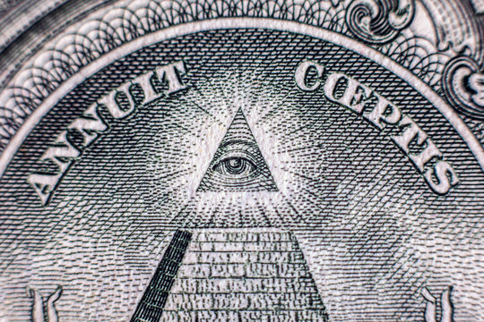 The all-seeing eye on the bill $ 1