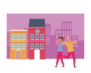 women friends smiling