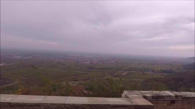 View from Hambach Castle (Hambacher Schloss) on Rhine Valley