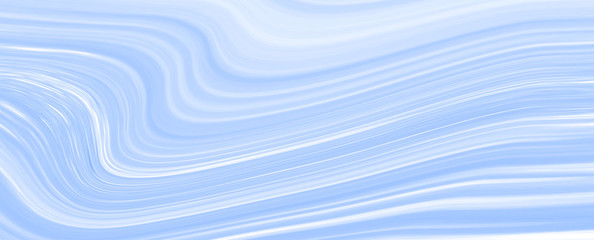 Blue background with illustration of waves and lines with a gradient of pastel colors. The texture of the marble panoramic size for various purposes.