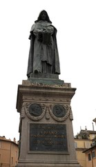Fototapeta na wymiar Statue of Giordano Bruno an Italian Dominican friar known for hi