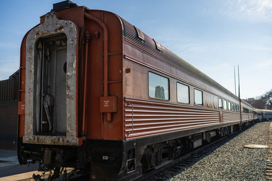 Alter Zugwaggon in Sacramento, Kalifornien, USA