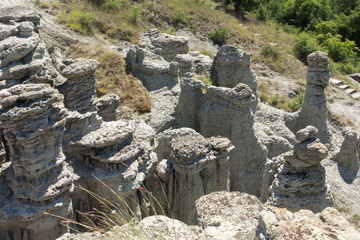 Rock formation The Stone Dolls of Kuklica near town of Kratovo, Republic of North Macedonia