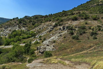 Rock formation The Stone Dolls of Kuklica near town of Kratovo, Republic of North Macedonia