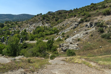 Rock formation The Stone Dolls of Kuklica near town of Kratovo, Republic of North Macedonia