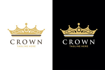 Geometric Vintage Creative Crown Abstract Logo Design Vector Template Vintage Crown Logo Royal King Queen Concept Symbol Logotype Concept Icon Abstract Wall Mural Abstra Kirania