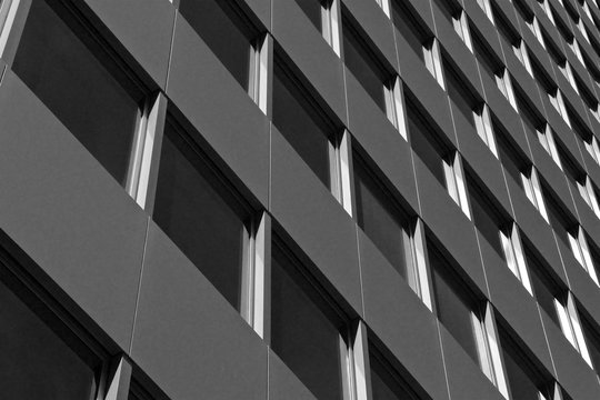 Pattern Of Windows On A Tall Building In Manhattan