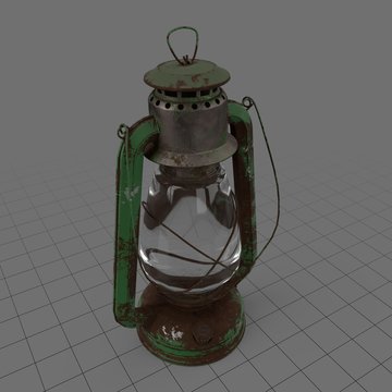 Rusty kerosene lamp