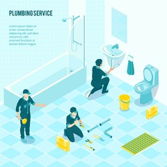 Plumbing Service Team Illustration 