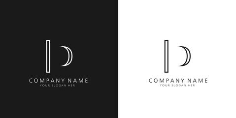 D logo letter design	