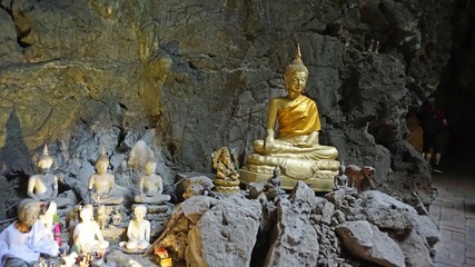 khao luang cave in phetchaburi thailand