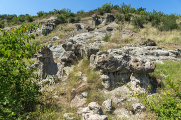 Rock formation The Stone Dolls of Kuklica near town of Kratovo, Republic of North Macedonia