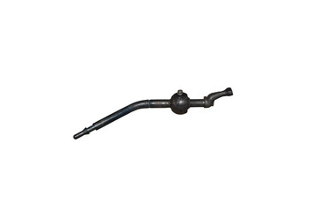 shift lever of the gearbox of a truck on an isolated white background