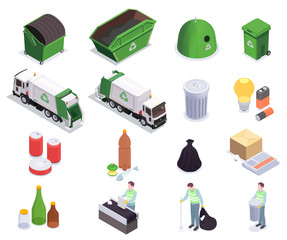 Recycling Waste Isometric Collection