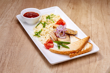 breakfast in the cafe
