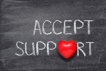 accept support heart