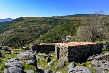 Fototapeta na wymiar Old water mills in Galicia