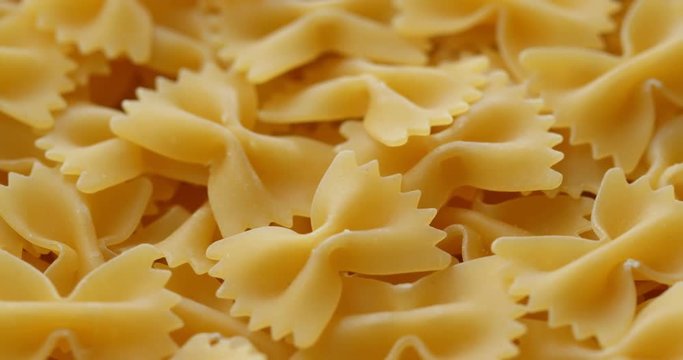 Dry uncooked farfalle