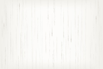 White wood plank texture for background. Vector.