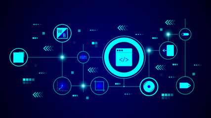 browser web icon. From web set