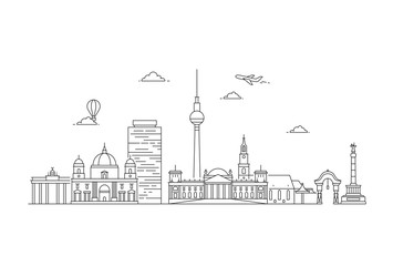 Berlin skyline. Vector illustration - 259192811