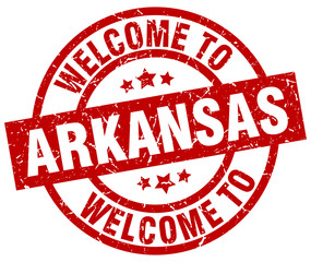welcome to Arkansas red stamp
