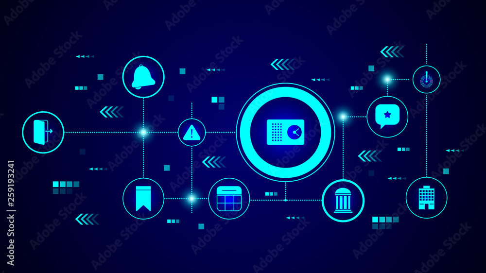 Poster radio clock icon. from web set