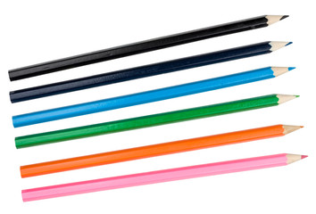 Fototapeta premium Colored pencils isolated on white