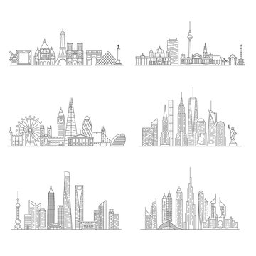 Cities skylines set.