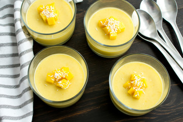 Mango Coconut Pudding