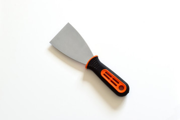 The trowel is designed for laying, spraying and leveling sand-cement mortars. On a white...