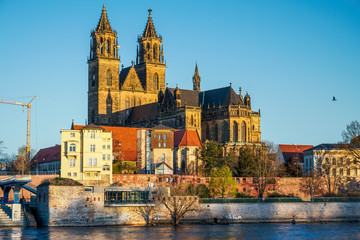 Fototapeta premium Magdeburg an der Elbe in Sachsen-Anhalt