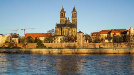 Fototapeta premium Magdeburg an der Elbe in Sachsen-Anhalt